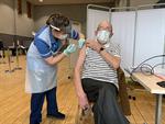 Herbert Barker recieves first COVID19 vaccine in Barnsley